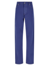 Versace Blue Cotton Straight-Leg Jeans for Women