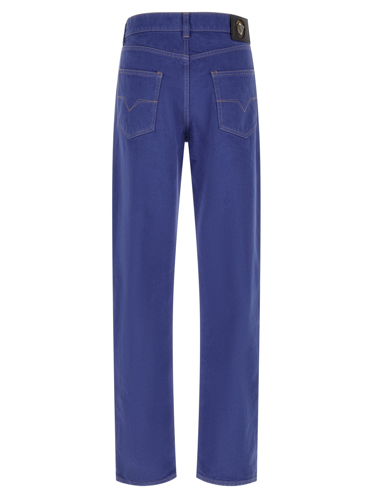 Versace Blue Cotton Straight-Leg Jeans for Women