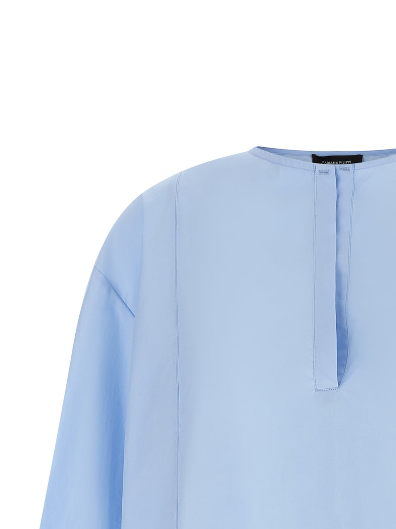 Fabiana Filippi Blue Cotton Blouse