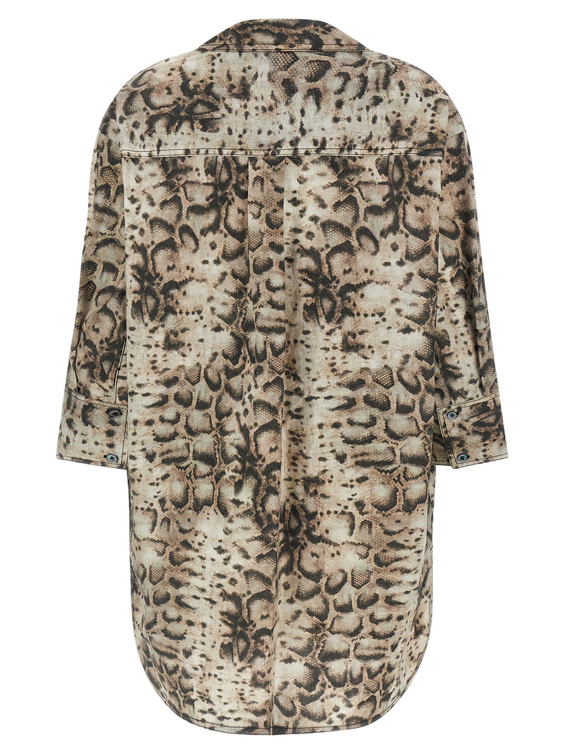 Robe Courte en Coton Grise PINKO