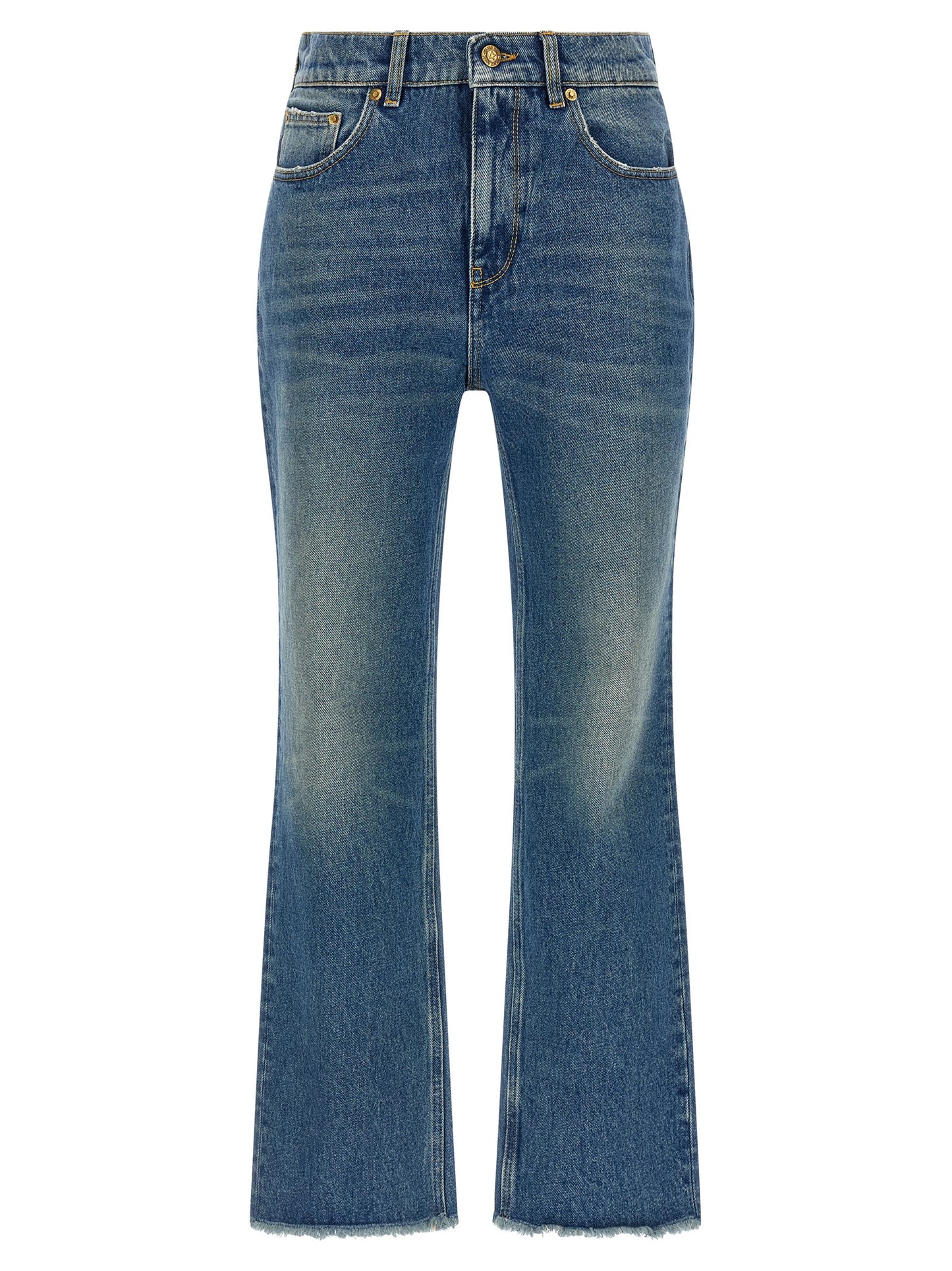 Golden Goose Blue Cotton Flared Jeans