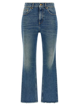 Golden Goose Deryn Blue Cotton Flared Jeans