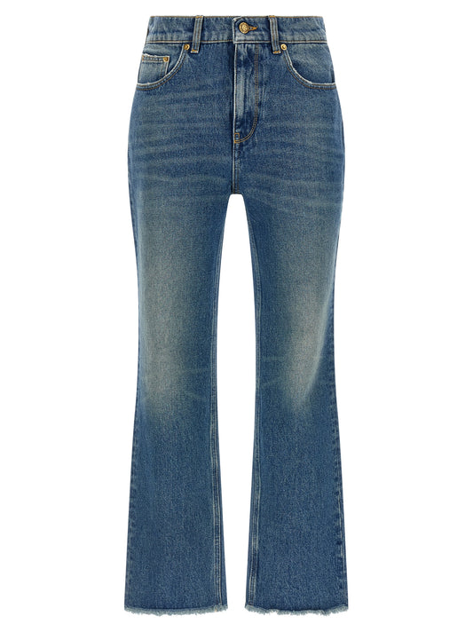 Golden Goose Blue Cotton Flared Jeans
