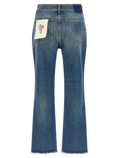 Golden Goose Blue Cotton Flared Jeans