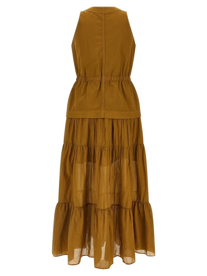 PINKO Casarsa Brown Cotton Long Dress