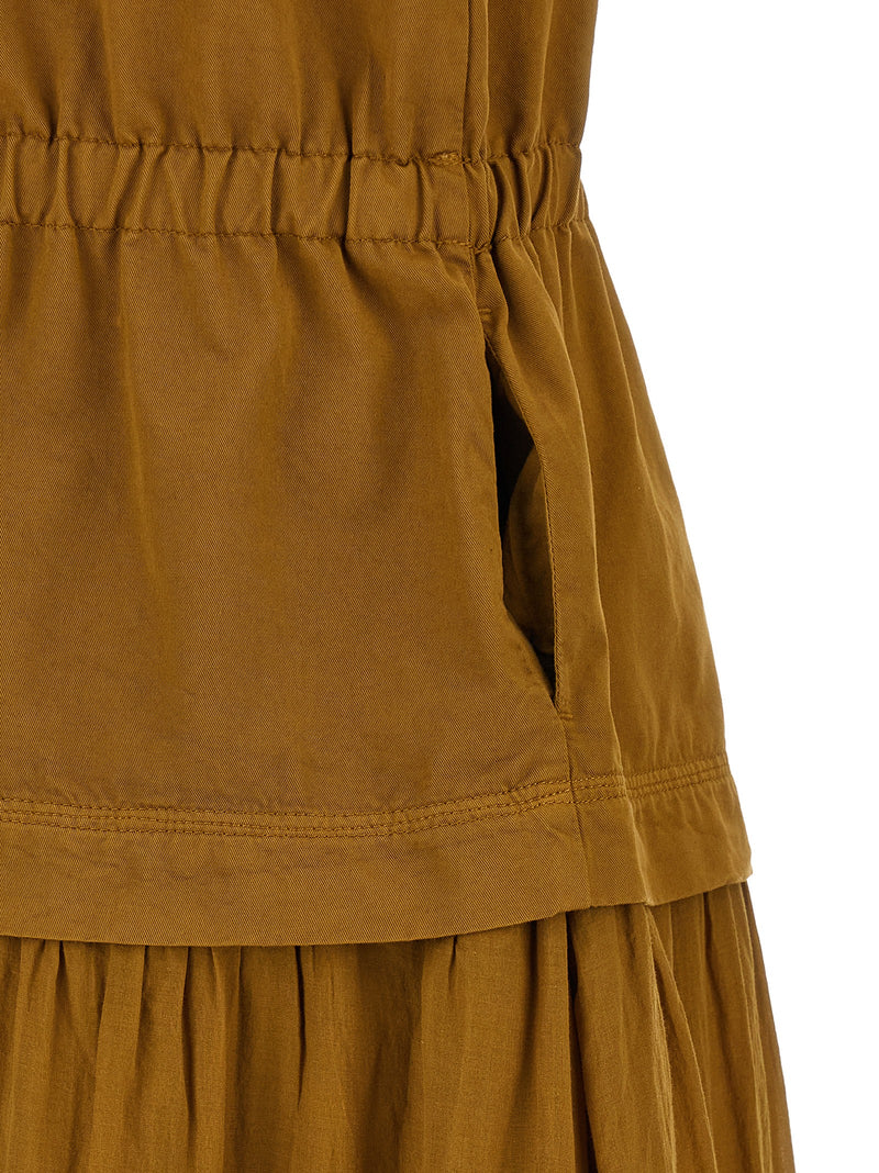 PINKO Casarsa Brown Cotton Long Dress