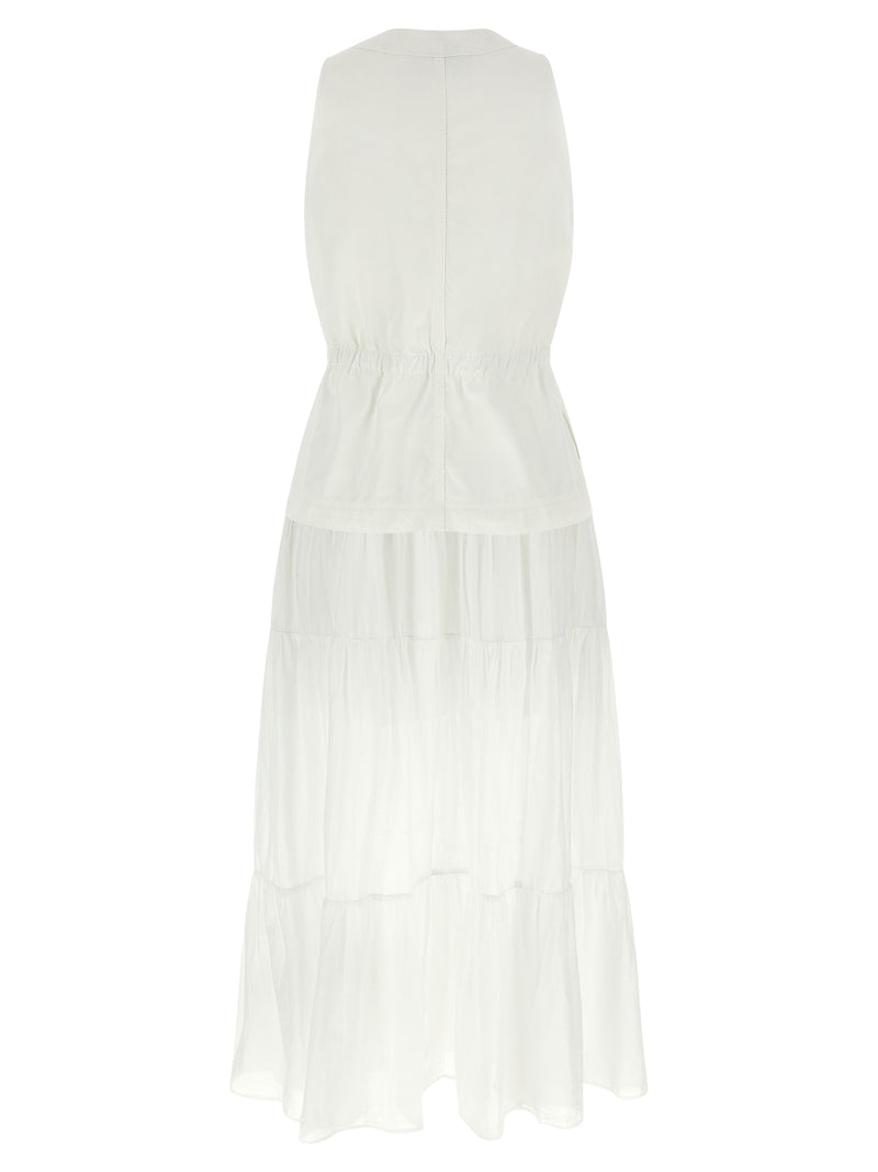 PINKO Casarsa White Cotton Long Dress for Women