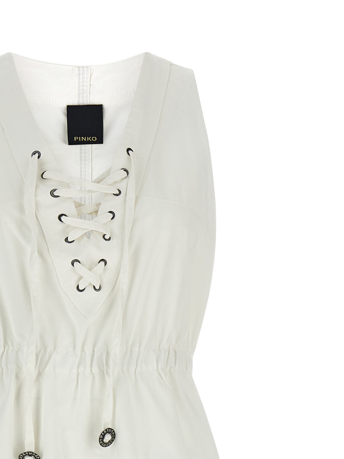 PINKO White Cotton Long Dress