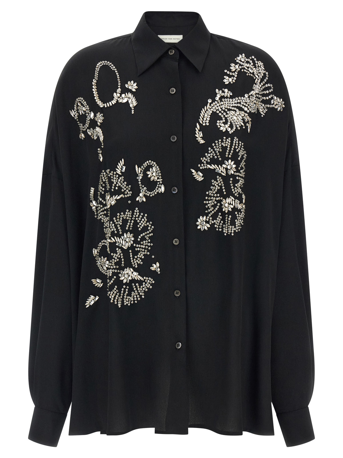 Dries Van Noten Blouse noire en polyester
