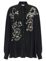 Dries Van Noten Blouse noire en polyester