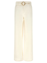 Twinset White Cotton Flared Jeans for Women