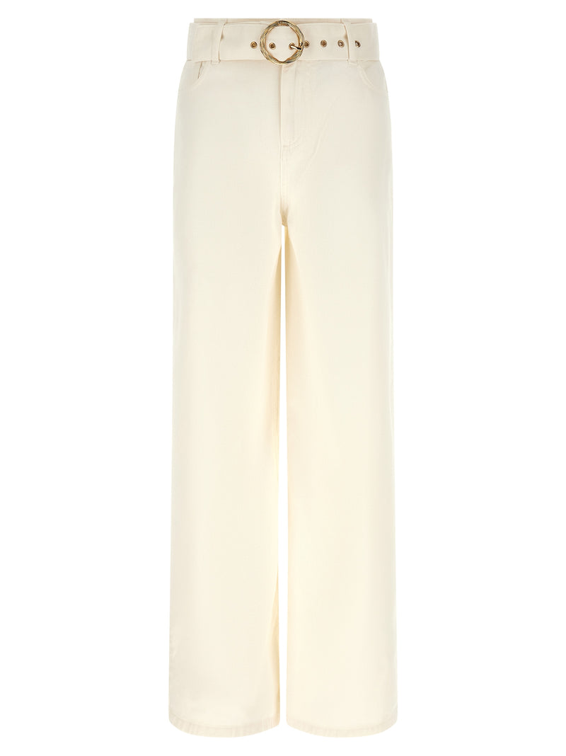 Twinset White Cotton Flared Jeans for Women