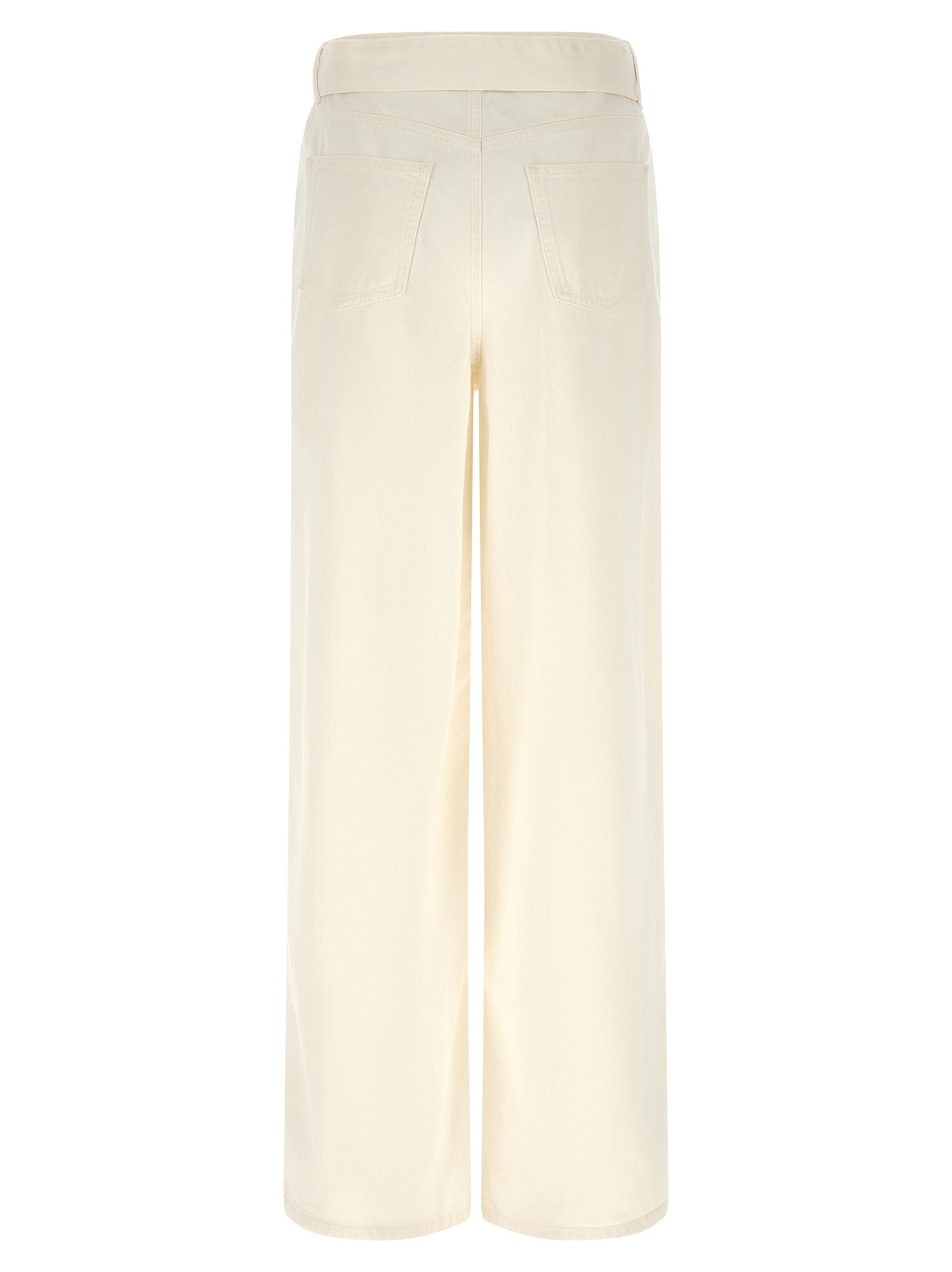Twinset White Cotton Flared Jeans
