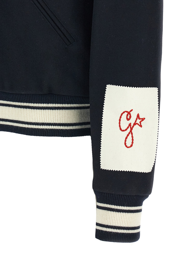 Golden Goose Blue Virgin Wool Bomber