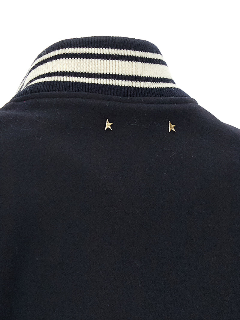 Golden Goose Blue Virgin Wool Bomber