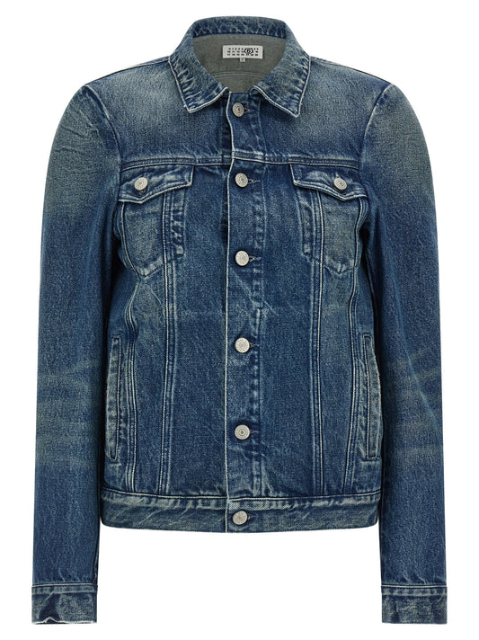 Veste en jean MM6 Maison Margiela en coton bleu