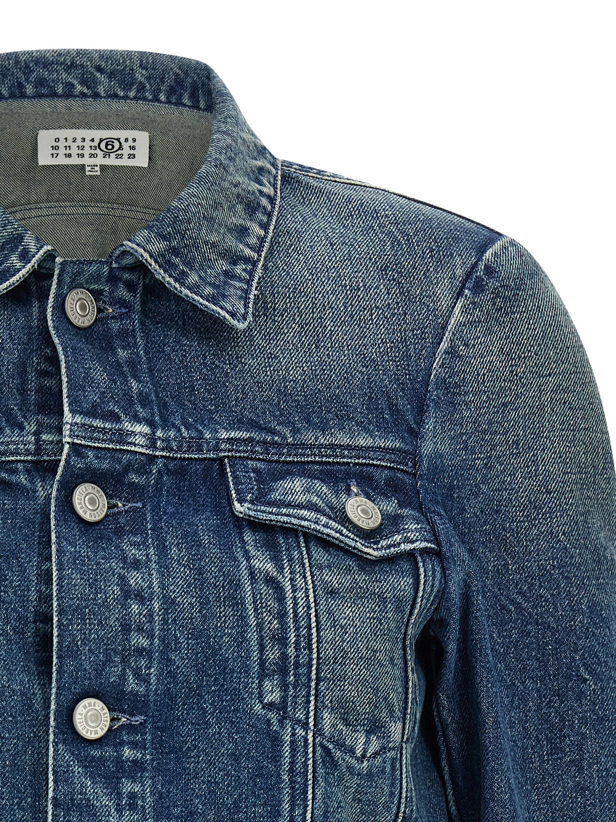 Veste en jean MM6 Maison Margiela en coton bleu