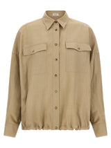 Brunello Cucinelli Beige Viscose Blouse