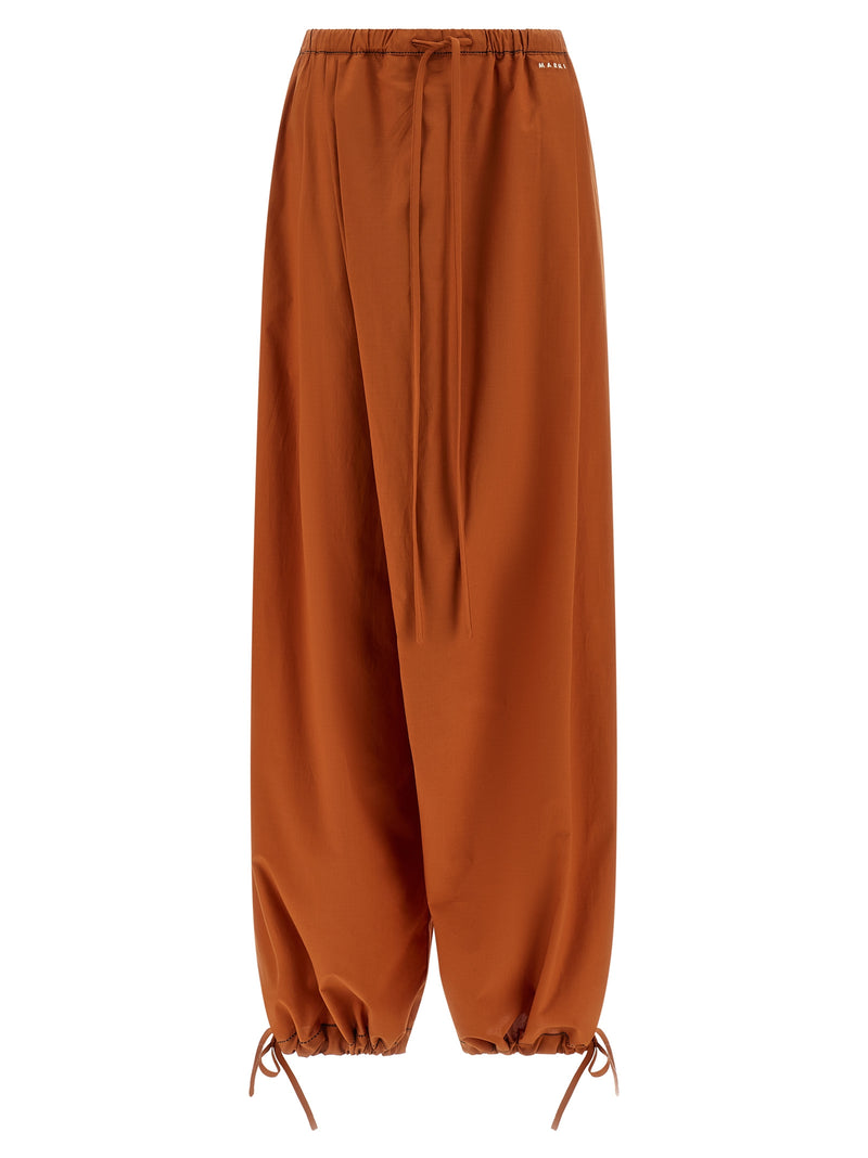 Pantalon décontracté en coton orange Marni