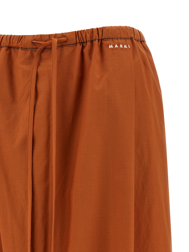 Pantalon décontracté en coton orange Marni