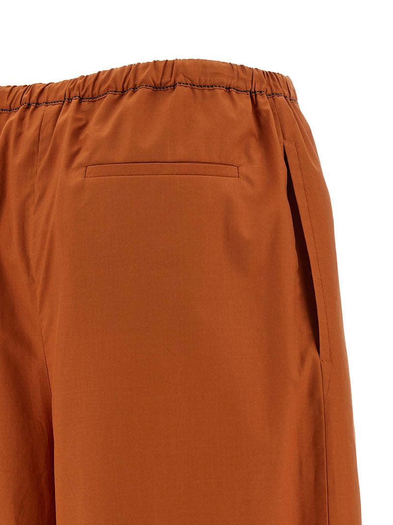 Pantalon décontracté en coton orange Marni