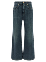 Brunello Cucinelli Blue Cotton Flared Jeans