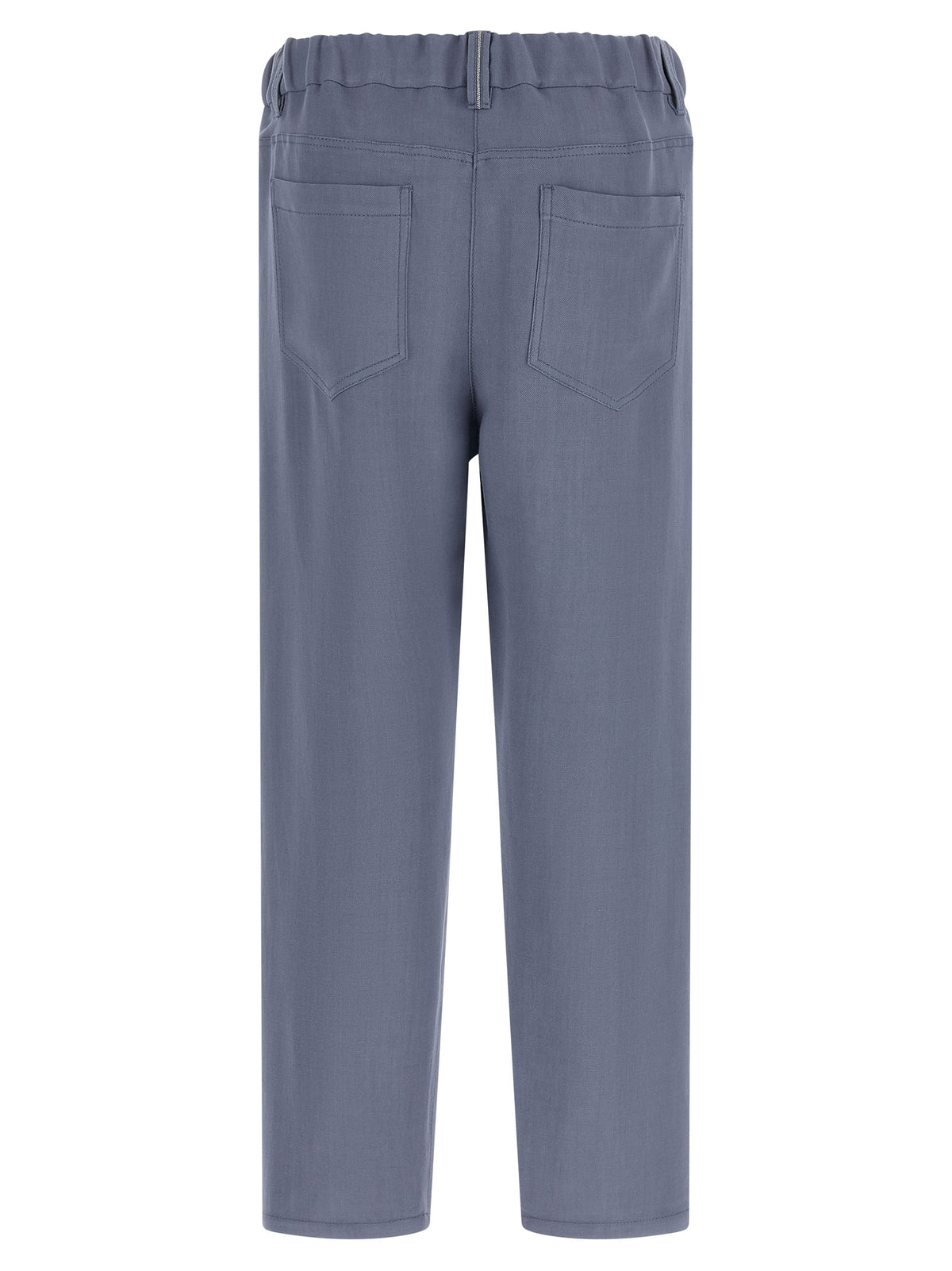 Pantalon décontracté en viscose bleu Brunello Cucinelli