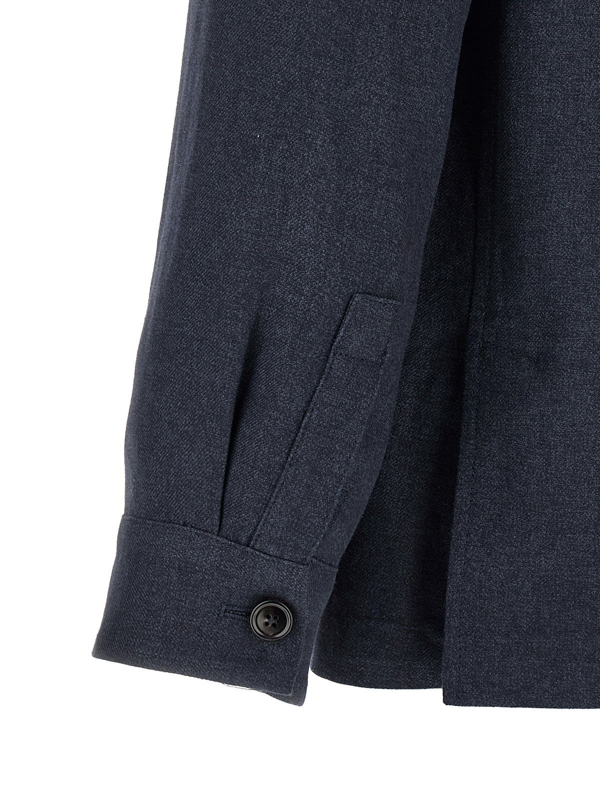 ZEGNA Alpe Blue Linen Full-Length Jacket