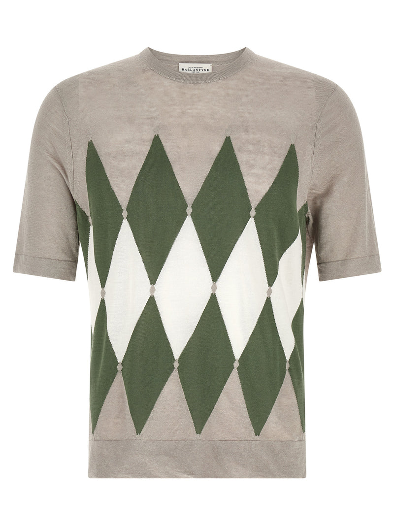 T-shirt en lin Ballantyne gris