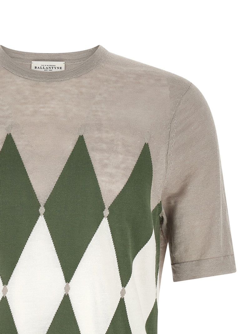 T-shirt en lin Ballantyne gris