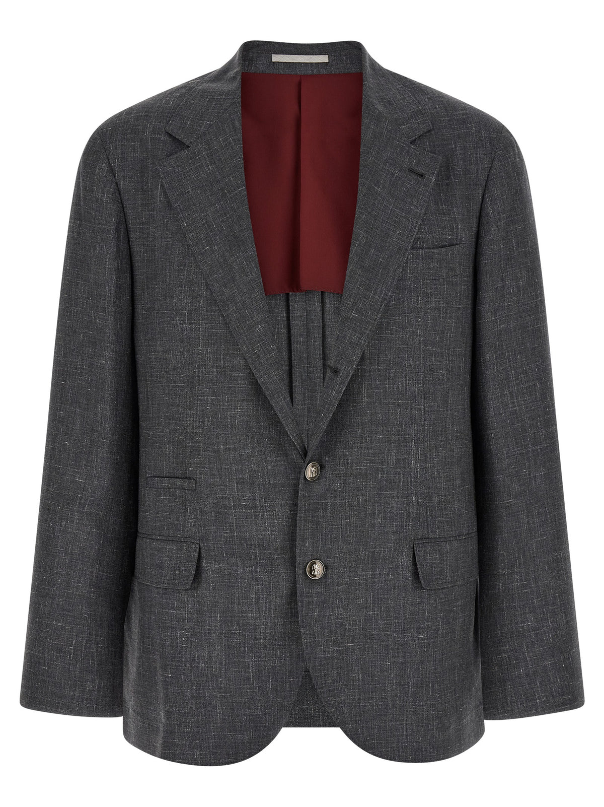 Brunello Cucinelli Gray Wool Blazer for Men