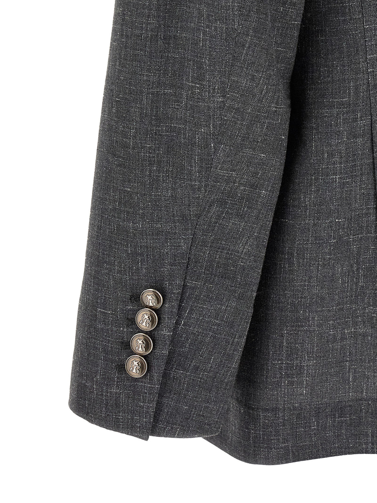 Brunello Cucinelli Gray Wool Blazer for Men