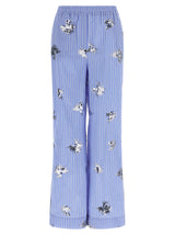 Pantalon décontracté en coton bleu LE TWINS