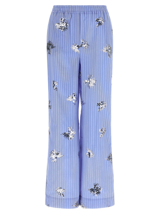 Pantalon décontracté en coton bleu LE TWINS