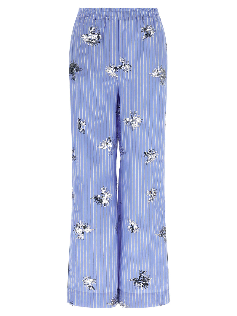 Pantalon décontracté en coton bleu LE TWINS