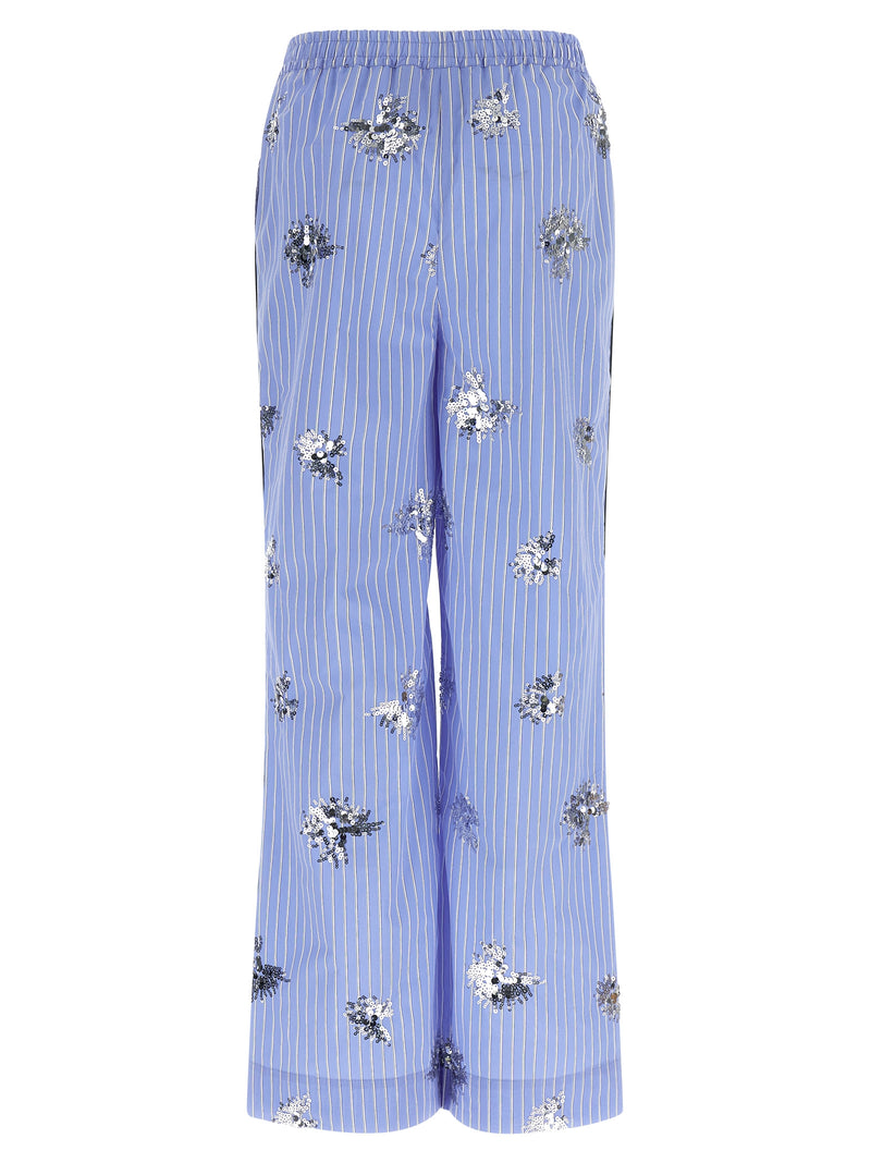 Pantalon décontracté en coton bleu LE TWINS