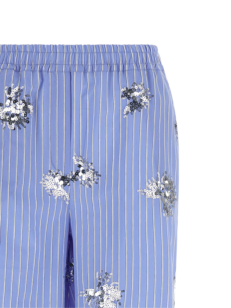 Pantalon décontracté en coton bleu LE TWINS
