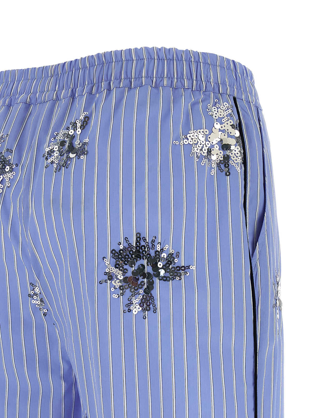 Pantalon décontracté en coton bleu LE TWINS