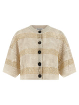 Brunello Cucinelli Beige Cotton Cardigan