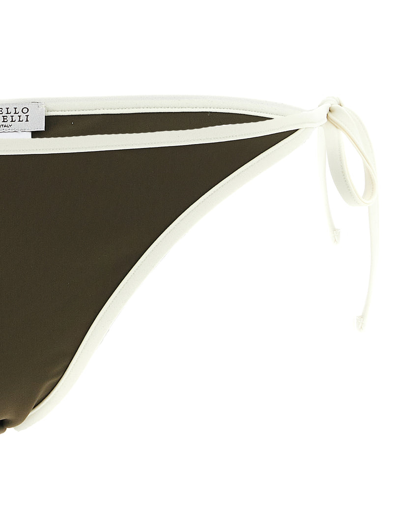 Slip de bain bicolore en polyamide Brunello Cucinelli