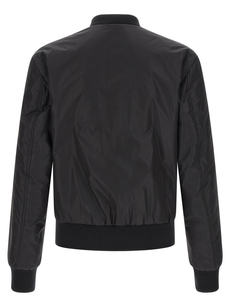 Dolce & Gabbana Black Polyamide Bomber Jacket for Men