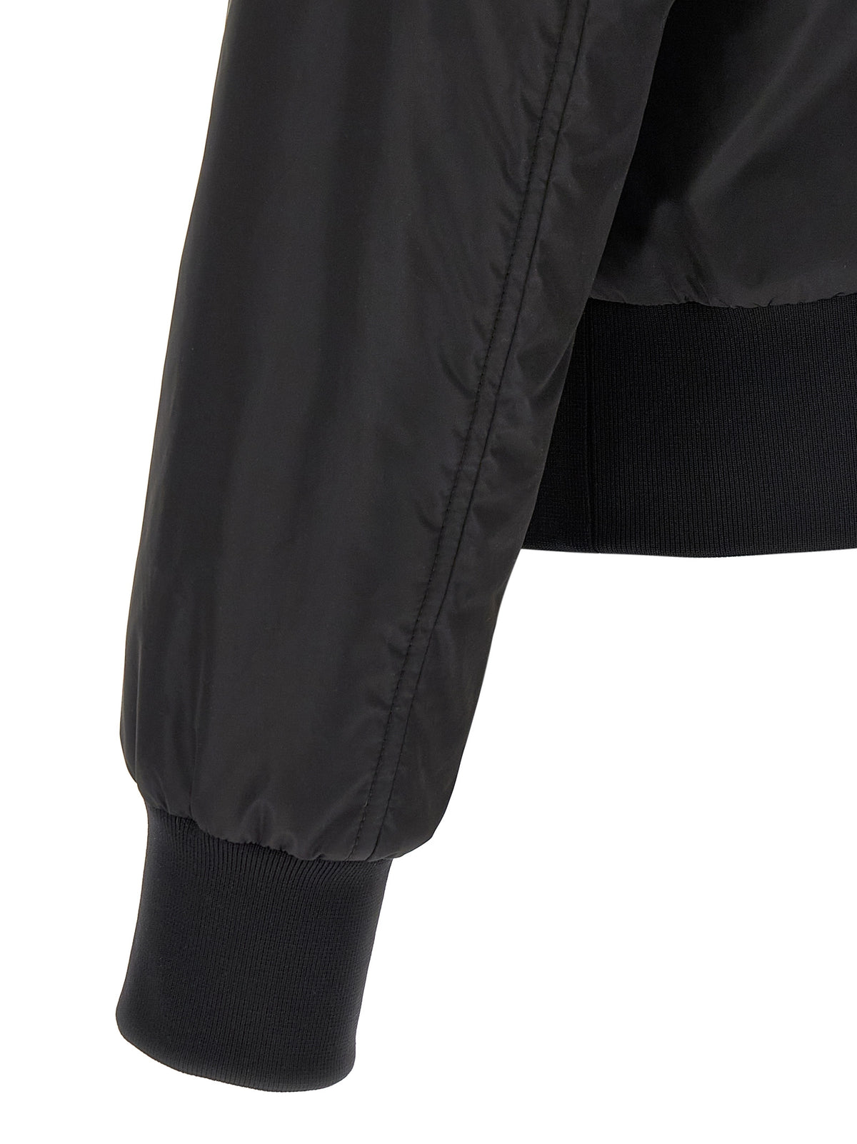 Dolce & Gabbana Black Polyamide Bomber Jacket for Men