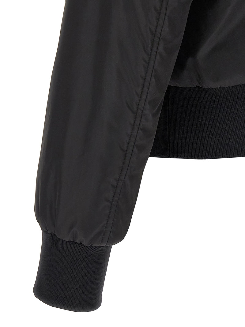Dolce & Gabbana Black Polyamide Bomber Jacket for Men