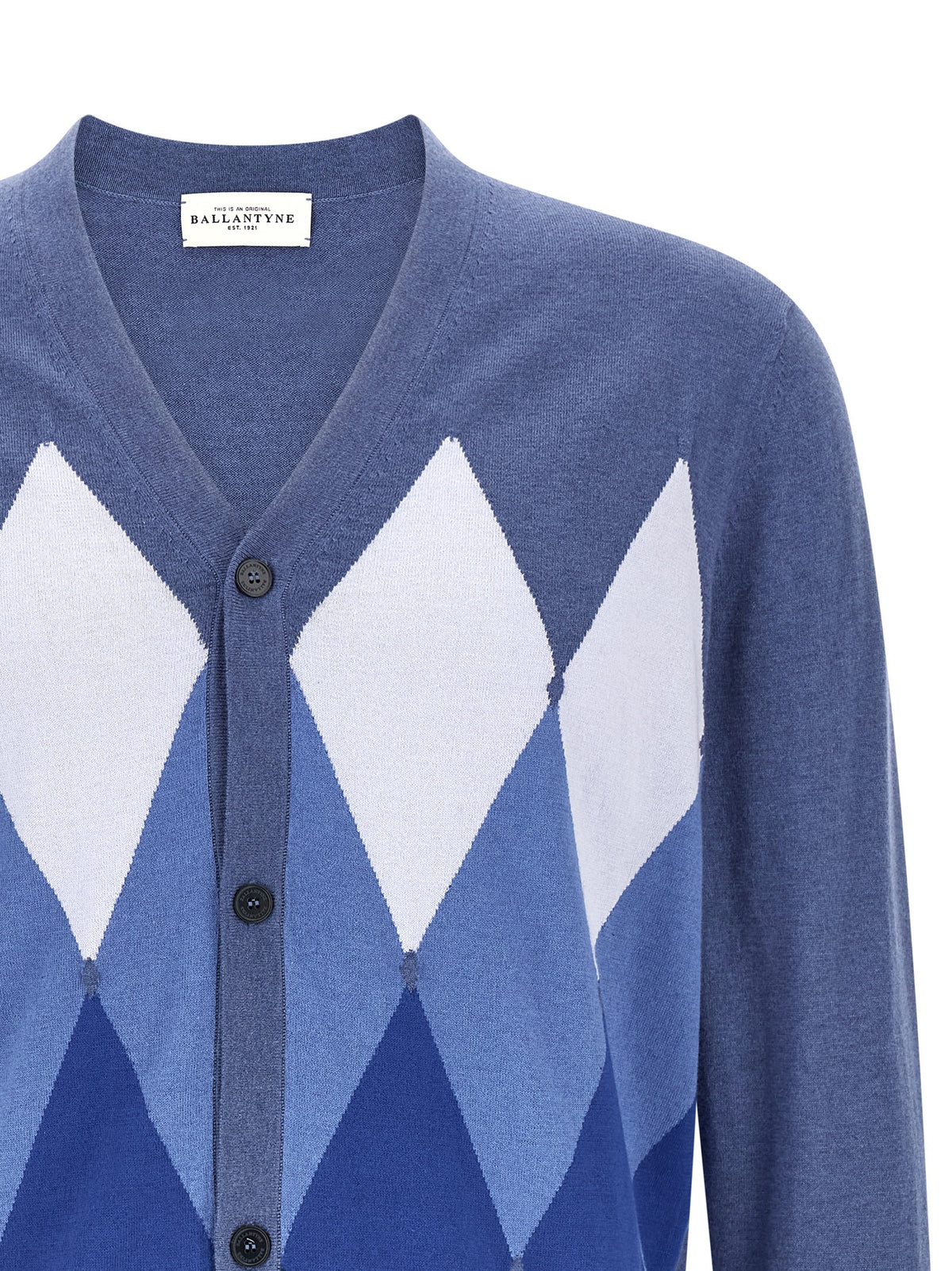 Cardigan Ballantyne en coton bleu