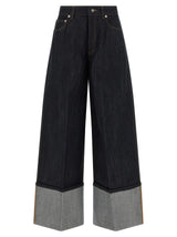 Givenchy Blue Cotton Flared Jeans for Women