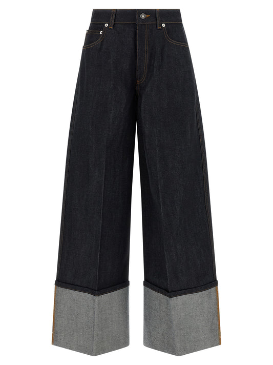 Givenchy Blue Cotton Flared Jeans for Women