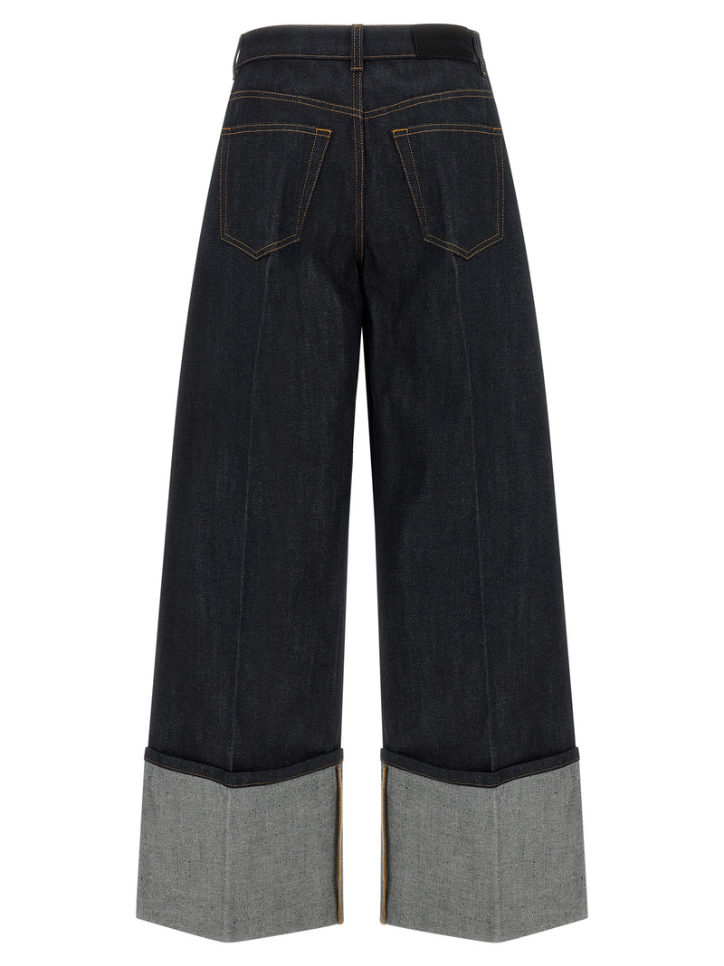 Givenchy Blue Cotton Flared Jeans for Women