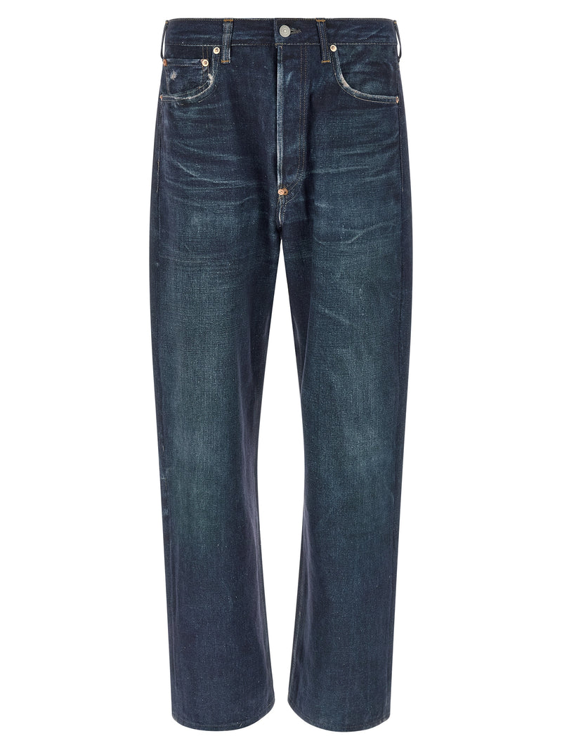 Junya Watanabe Blue Linen Jeans Denim - Avant-Garde Style