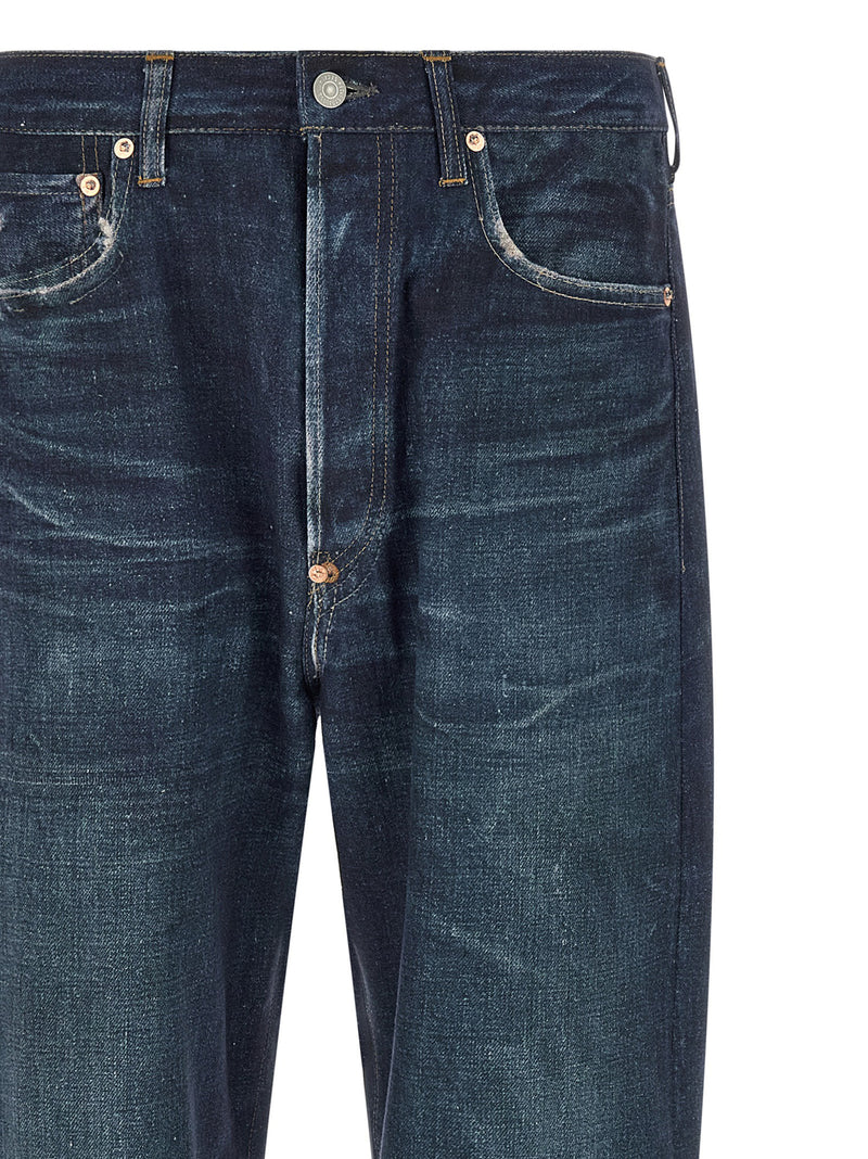 Junya Watanabe Blue Linen Jeans Denim - Avant-Garde Style