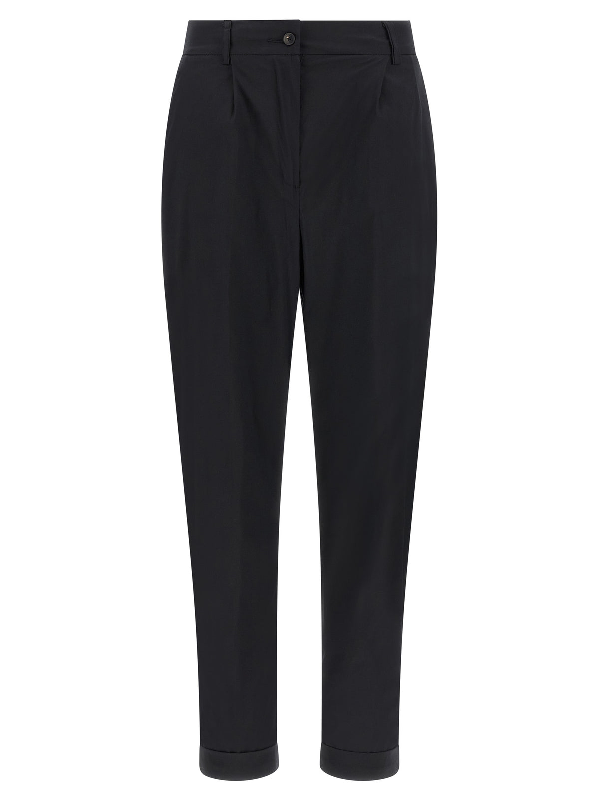 Kiton Black Cotton Casual Pants